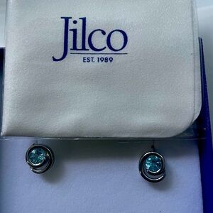 Jilco sterling silver topaz earrings, 1 pair, new in box. Never worn.